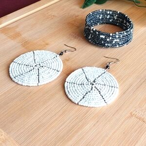 2PC Beautiful Kenyan Beaded Bracelet Set